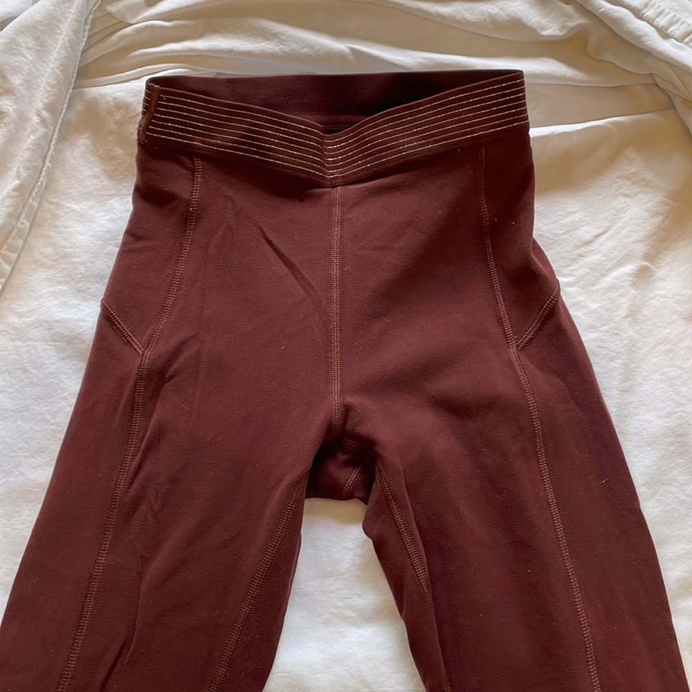 Lululemon leggings, maroon colored. Size 2